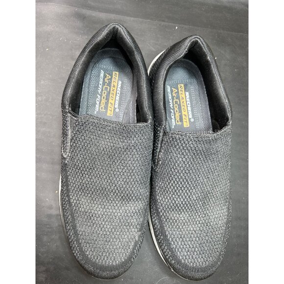 Skechers Mens Relaxed Fit Air-Cooled Memory Foam Slip-On Shoes Size 11 Black - Picture 3 of 8